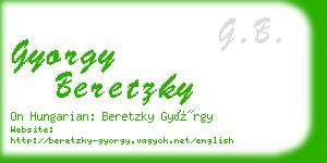 gyorgy beretzky business card